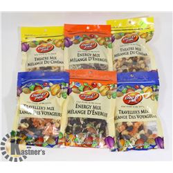 6 ASSORTED BAGS OF TRAIL MIX