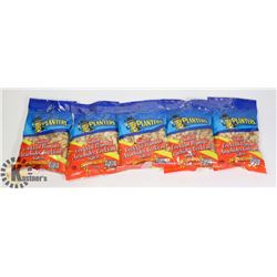 5 BAGS OF PLANTERS SALTED COCKTAIL PEANUTS