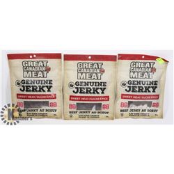 3 BAGS OF SWEET HEAT BEEF JERKY