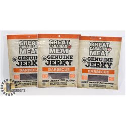 3 BAGS OF BARBECUE BEEF JERKY