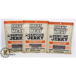 3 BAGS OF BARBECUE BEEF JERKY
