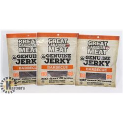 3 BAGS OF BARBECUE BEEF JERKY