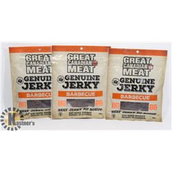 3 BAGS OF BARBECUE BEEF JERKY