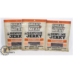 3 BAGS OF BARBECUE BEEF JERKY