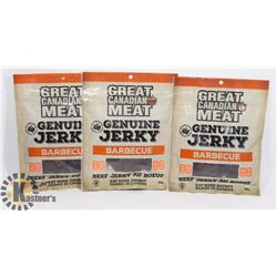 3 BAGS OF BARBECUE BEEF JERKY