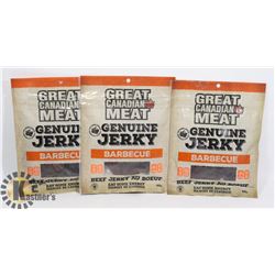 3 BAGS OF BARBECUE BEEF JERKY