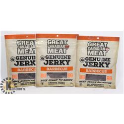 3 BAGS OF BARBECUE BEEF JERKY