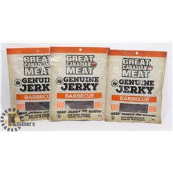 3 BAGS OF BARBECUE BEEF JERKY