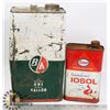 Image 1 : 2 OLD OIL CANS (B/A & ESSO)