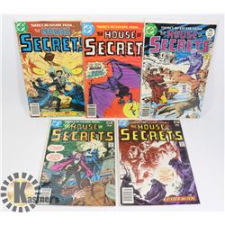 FIVE 35 CENT THE HOUSE OF SECRETS COMICS