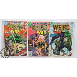 3 VINTAGE WEIRD WAR COMICS