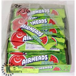 BOX WITH 35 15G BARS OF AIRHEADS WATERMELON CANDY