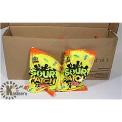 CASE WITH 12 204G BAGS OF SOUR PATCH KIDS EXTREME