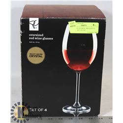 RED WINE GLASSES- PRESIDENTS CHOICE- SET OF 4 IN