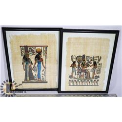 SET OF 2 FRAMED EGYPTIAN TAPESTRIES