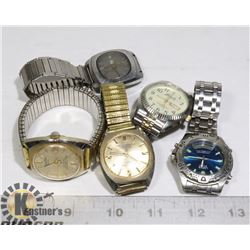 BAG OF 5 UNTESTED MEN'S WATCHES ESTATE