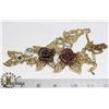 Image 1 : GOLD TONE DROP ROSE NECKLACE