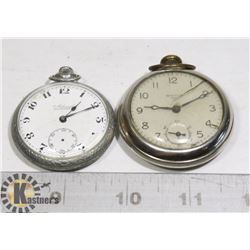 2 POCKET WATCHES WESTCLOX DAX ADMIRAL