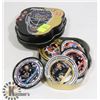 Image 1 : TIN BOX W/ VINT. COLLECTIBLE NHL KRASH PEGS