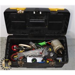 TOOL BOX FULL OF ASSORTED HAND TOOLS