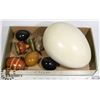 Image 1 : FLAT OF STONE/ ORNAMENTAL EGGS