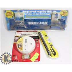 LOT OF BRAND NEW SMOKE DETECTOR/ RECYCLE BIN