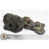 Image 1 : CANADIAN SOAPSTONE BEAVER & BEAR CARVINGS 2PCS