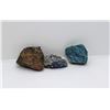 Image 1 : 11)  LOT OF 3 PEACOCK TITANIUM MINERAL