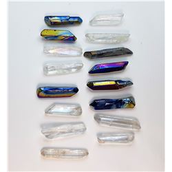 3)  LOT OF 16 TITANIUM QUARTZ HEALING