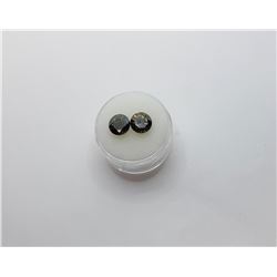 6)  LOT OF 2 8MM OLIVE COLORED CZ