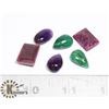 Image 1 : #140-EMERALD/AMERTHYST/ RUBY 67.90ct