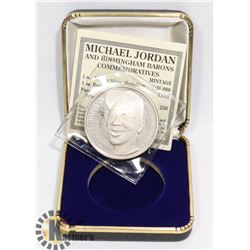 MICHAEL JORDAN BIRMINGHAM BARONS SILVER COIN