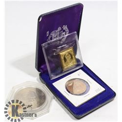 GOLD PLATED JOHN MARSHALL COMMEMORATIVE POSTAGE