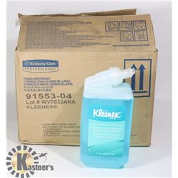 CASE OF 6 ONE LITER BOTTLES OF KLEENEX FOAM HAIR