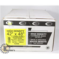 CASE OF 42" X 48" CLEAR FOOD GRADE GARBAGE BAGS