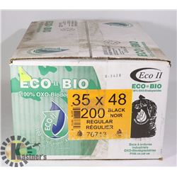 CASE OF 35" X 48" BLACK GARBAGE BAGS