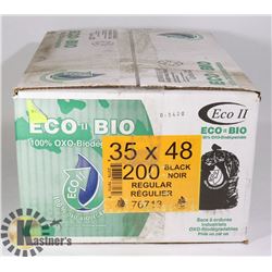 CASE OF 35" X 48" BLACK GARBAGE BAGS