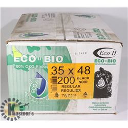 CASE OF 35" X 48" BLACK GARBAGE BAGS