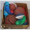 Image 1 : LARGE BOX FULL OF VARIOUS OUTDOOR BALLS