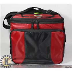 RED & BLACK ESCORT INSULATED LUNCH BAG