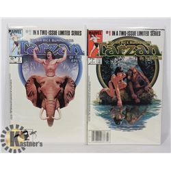 TARZAN OF THE APES #1 AND #2 COMIC BOOKS