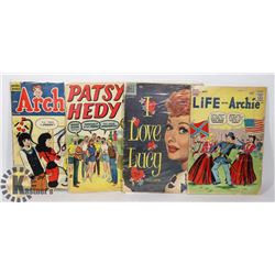 LOT OF 4  TEN CENT SILVER AGE COMIC BOOKS.