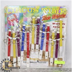 NEW DISPLAY OF 12 SLIDE WHISTLES