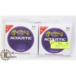 TWO MARTIN & CO. ACOUSTIC 80-20 BRONZE LIGHT 6