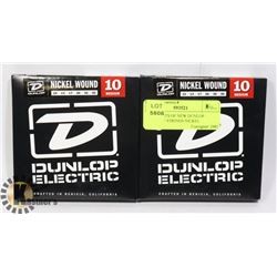 THREE SETS OF NEW DUNLOP ELECTRIC STRINGS NICKEL