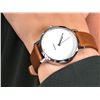 Image 2 : NEW DKNYY 32MM WHITE DIAL BROWN LEATHER BAND WATCH