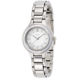 NEW DKNY 28MM BAGUETTE CRYSTAL BEZEL MSRP $209