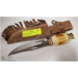 HUNTING KNIFE WITH SHEATH BY WHITE TAIL CUTLERY