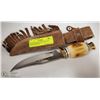 Image 1 : HUNTING KNIFE WITH SHEATH BY WHITE TAIL CUTLERY