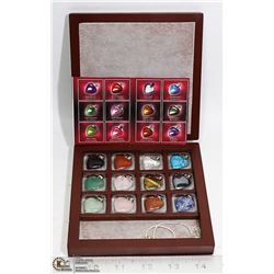 SEMI-PRECIOUS HEART SHAPED PENDANTS